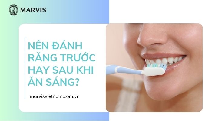đánh răng trước hay sau khi ăn sáng